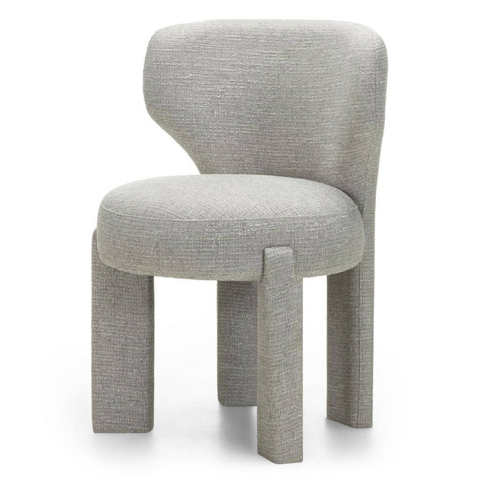 Sedia imbottita MALI beige-grigio, forme arrotondate