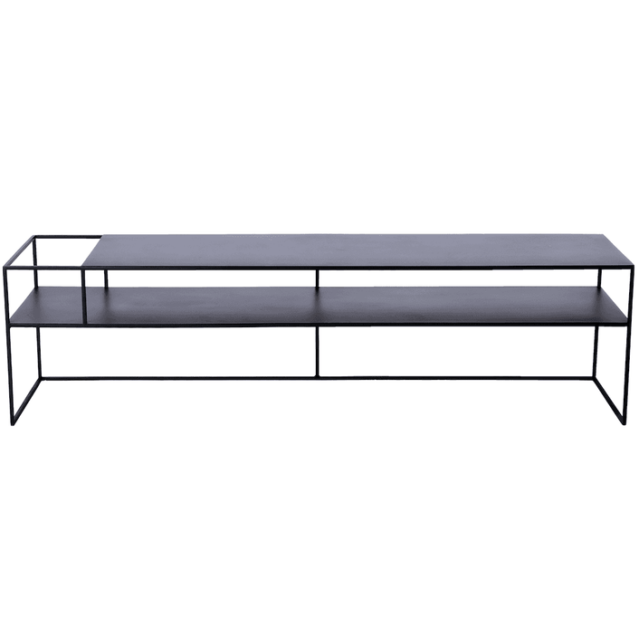 Tavolo RTV SENSO FLOWER METAL 170x45 L - nero