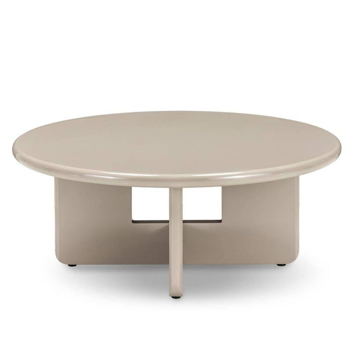 Tavolino da Caffè LARNA 80 cm Beige Lucido