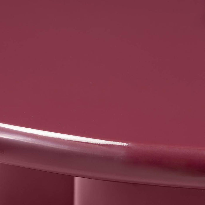 Tavolino BURGUN 80 cm, bordeaux, finitura lucida