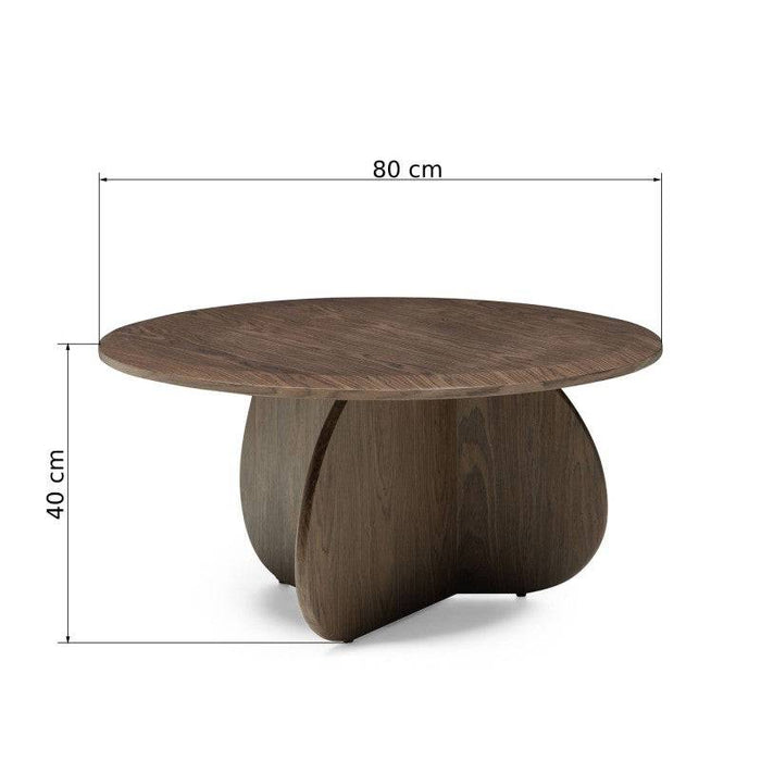 Tavolino da caffè OKUN 80 cm, noce scuro