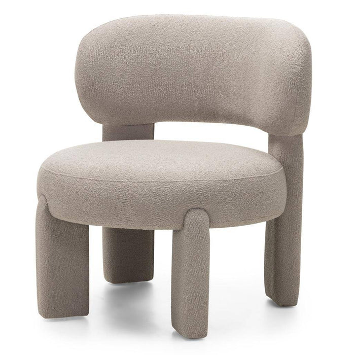 Poltrona imbottita SAMMA, grigio-beige, bouclé