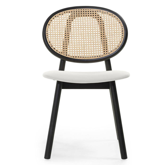 Sedia SUMBA Legno Intrecciato Viennese Nero/Ecru