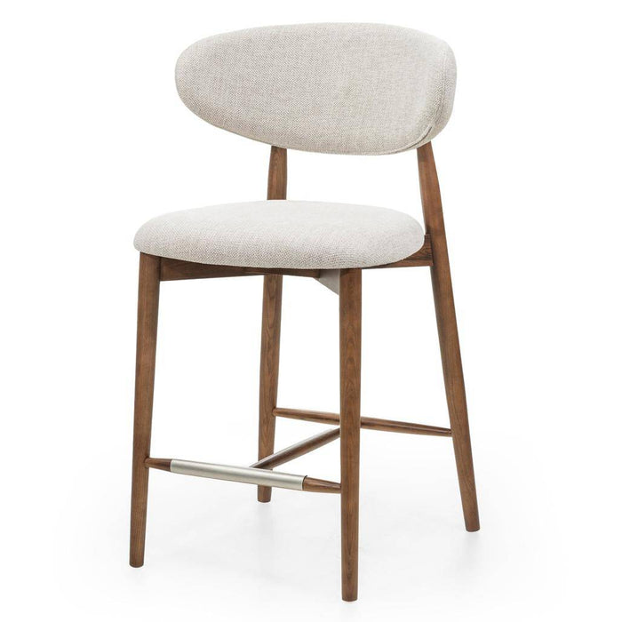 Sgabello da Bar MIRALI Beige e Marrone