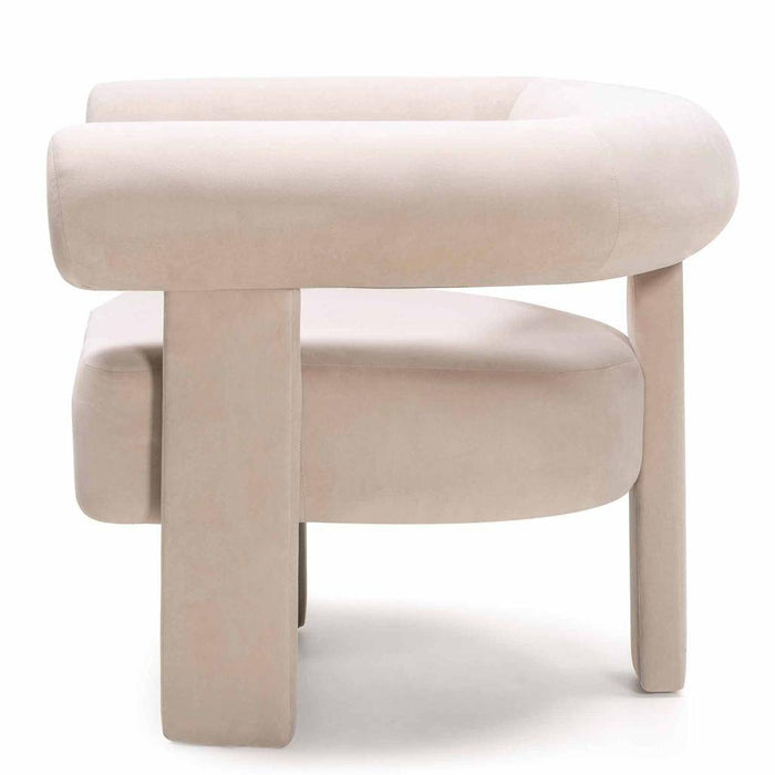 Poltrona ATYPIQUE, beige chiaro, velluto