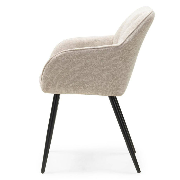 Sedia da Pranzo RUSSO, Cappuccino/Gambe Nere