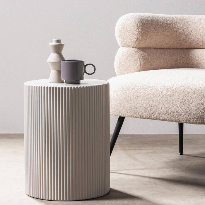 Tavolino laterale RYU, 35 cm, grigio-beige