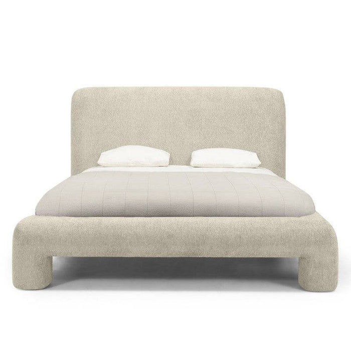 ROLLAND Letto Imbottito 160x200 cm Grigio Chiaro