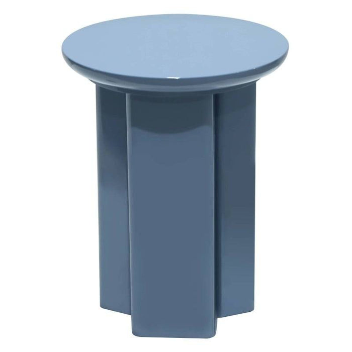 Tavolino RIEB 40 cm, blu polveroso, lucido