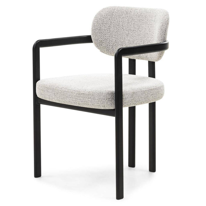 Sedia Imbottita FLAIRE, Grigio Beige e Nero