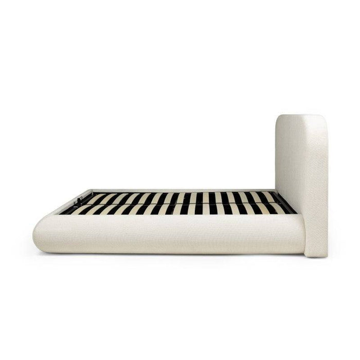 Letto imbottito LUMIN 160x200 cm, beige chiaro