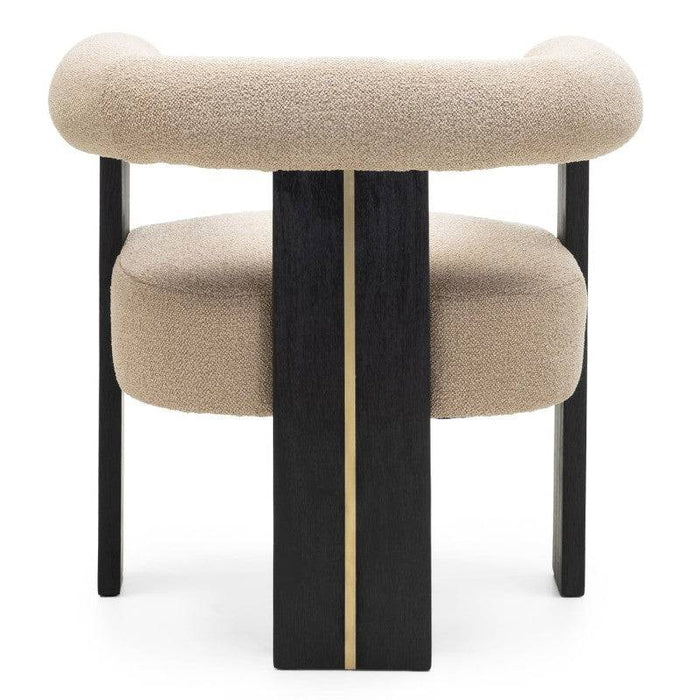 Sedia imbottita MARGARET Beige/Nero