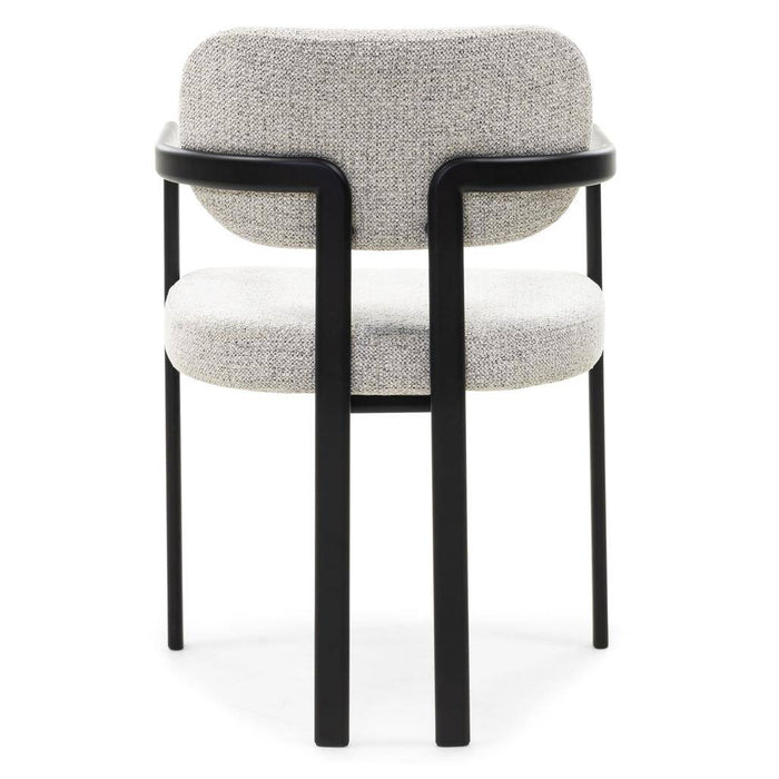 Sedia Imbottita FLAIRE, Grigio Beige e Nero