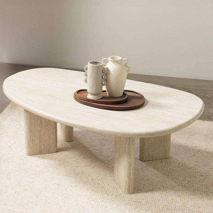 Tavolino da Caffè NADIN 130 cm, Travertino
