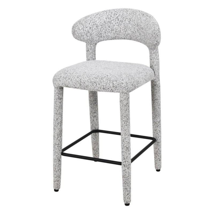 Sgabello imbottito IROKI, beige-grigio melange