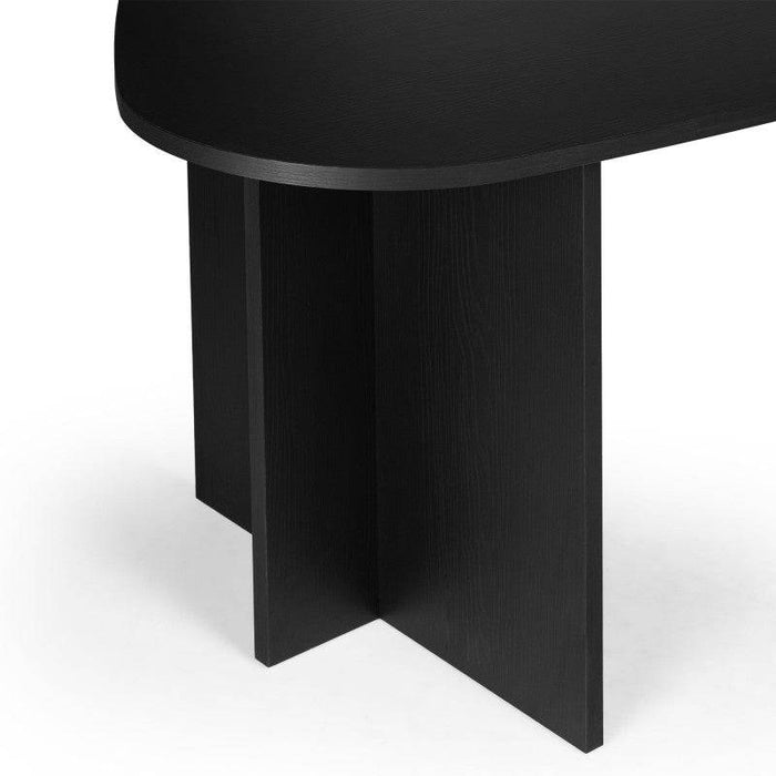 Tavolo ZEV 200 cm piano irregolare, nero struttura legno