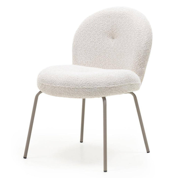 Sedia MIRANDO Beige Chiaro con Forme Arrotondate