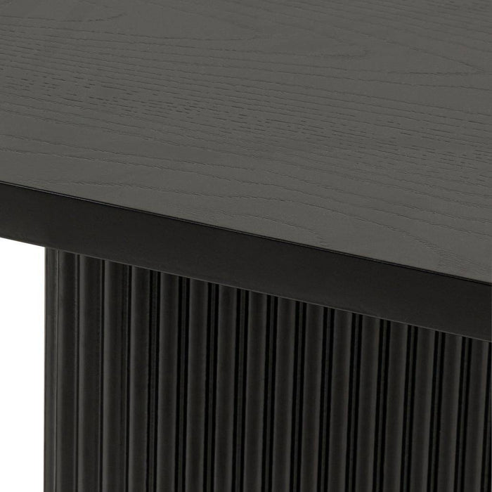 Scrivania/Console 140 cm ALREQUIN, nero, con listelli