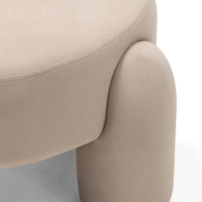 Poltrona lounge LUCCA velluto beige chiaro