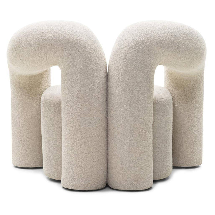 Poltrona imbottita SELLEL, beige chiaro, bouclé