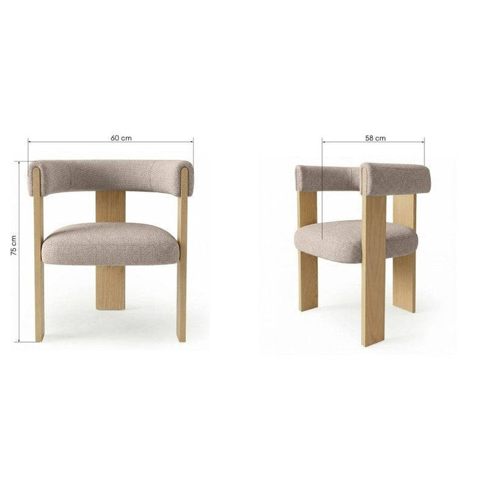 Sedia INDO, Beige/Frassino
