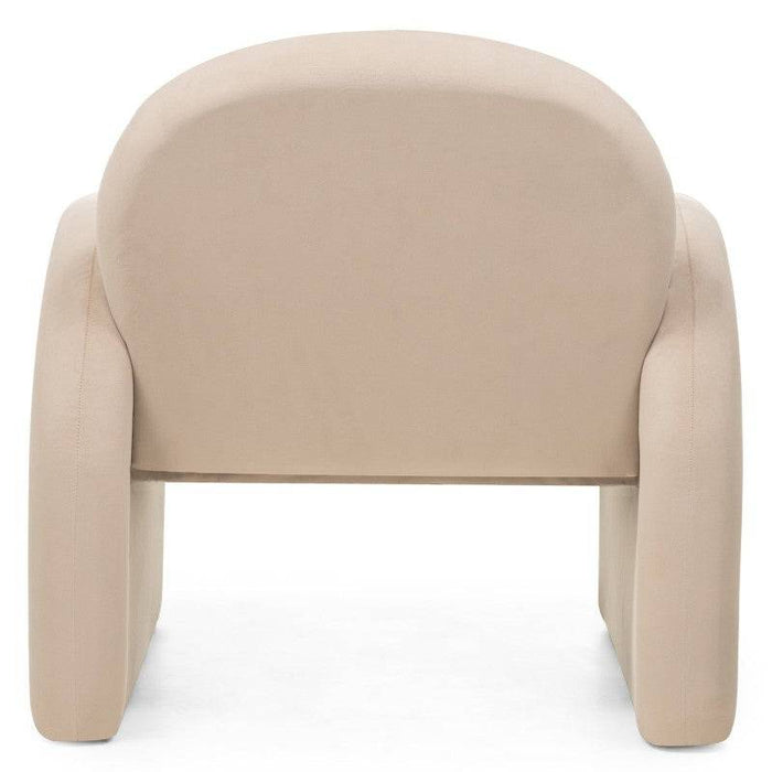 Poltrona lounge JADA beige chiaro velluto