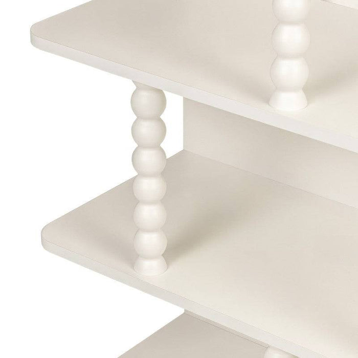 Scaffale alto PERLEN bianco, supporti a sfera