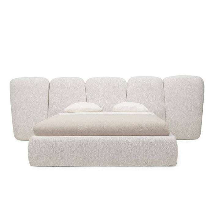 FANCY Letto Imbottito 160x200 cm Beige Chiaro