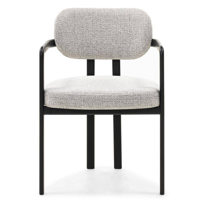 Sedia Imbottita FLAIRE, Grigio Beige e Nero