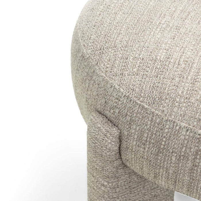 Sedia imbottita MALI beige, forme arrotondate