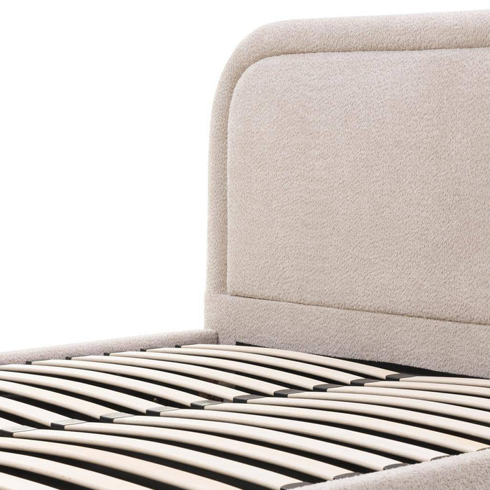 Letto imbottito LORENZ 140x200 cm beige