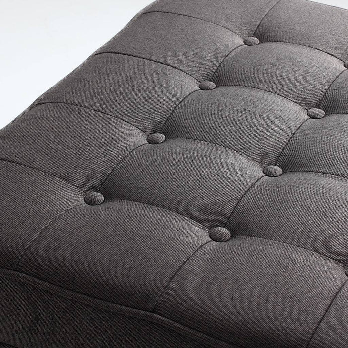Pouf TOPIC WOOD 75, Carbon, Legno Naturale
