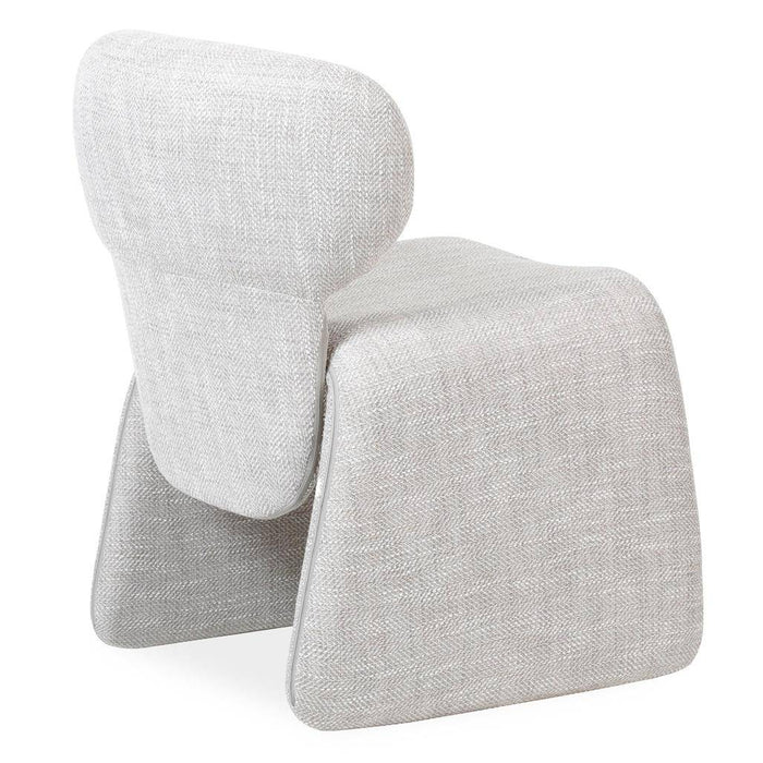 Poltrona rivestita BIZZA, beige e grigio