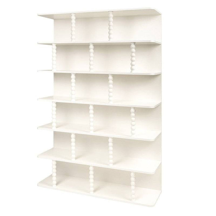 Scaffale alto PERLEN bianco, supporti a sfera