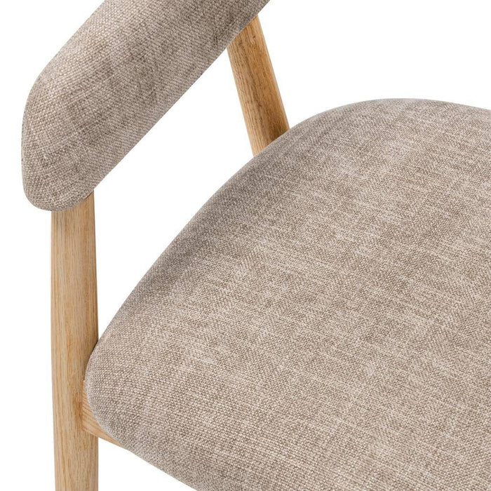 Sedia Imbottita LARIS, Beige Scuro/Quercia