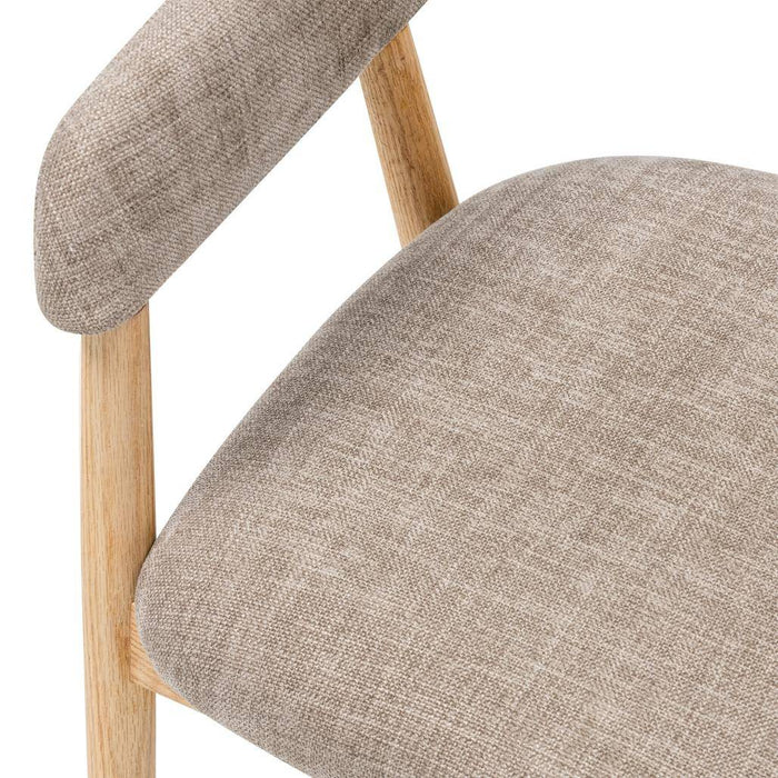 Sedia Imbottita LARIS, Beige Scuro/Quercia