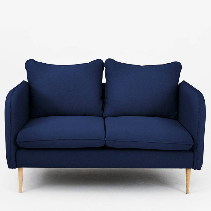 Divano POSH WOOD 2 Posti - Inchiostro, Naturale