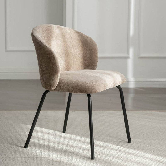Sedia da pranzo ARISA, marrone/gambe nere