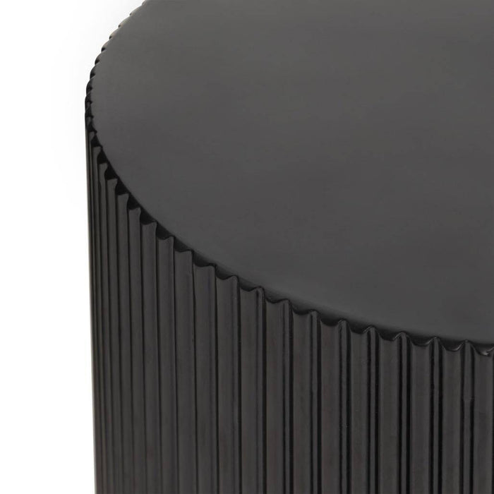 Tavolino laterale RYU 35 cm, nero, rigato