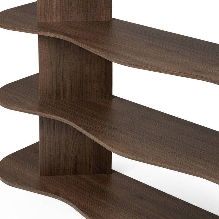 Scaffale Basso RHIO Villa Walnut con Onda