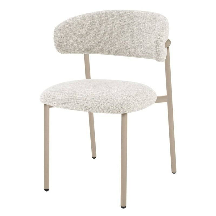 Sedia da pranzo rivestita, beige