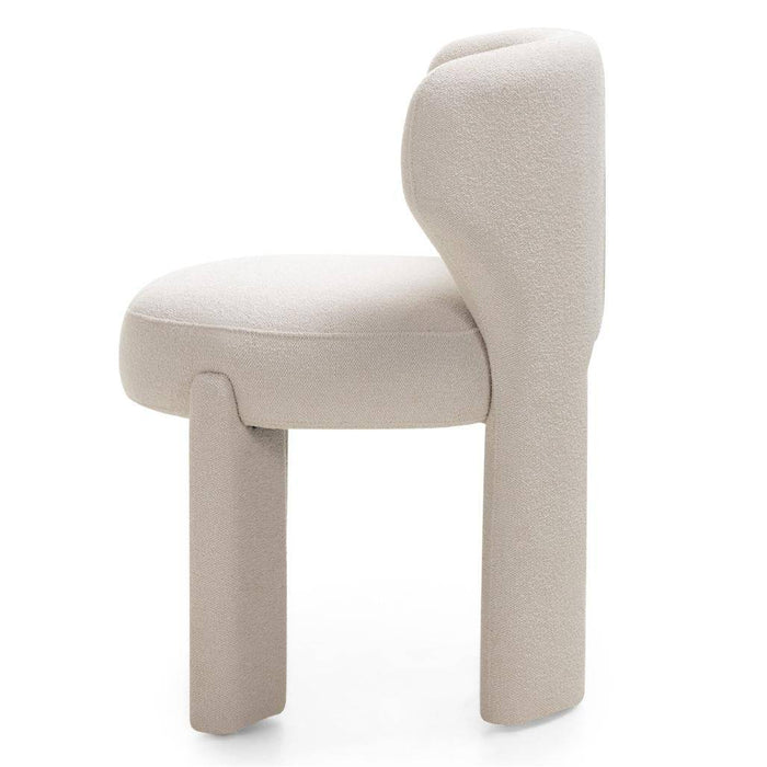 Sedia imbottita SELEN, crema, bouclé
