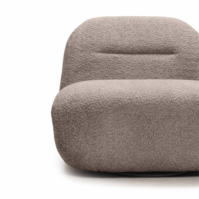 Poltrona BOCHIC base girevole, marrone-grigio