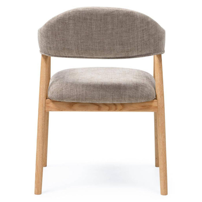 Sedia Imbottita LARIS, Beige Scuro/Quercia