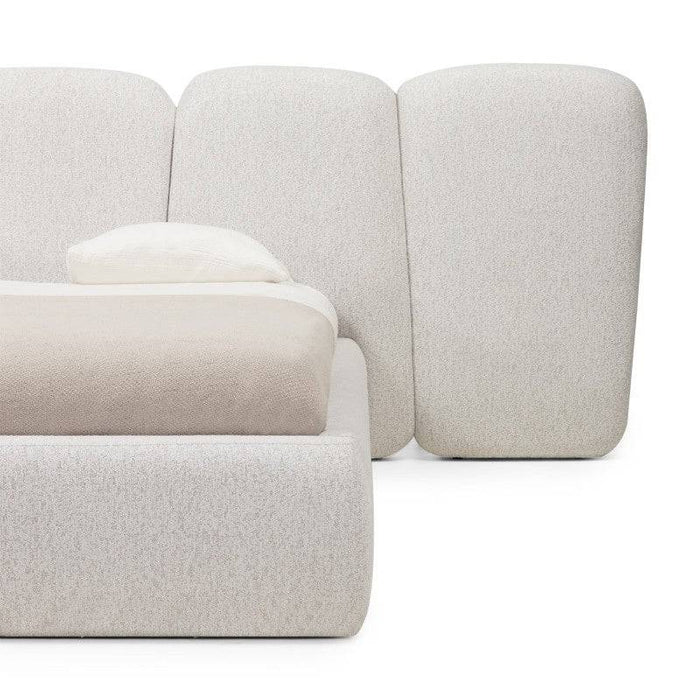FANCY Letto Imbottito 160x200 cm Beige Chiaro