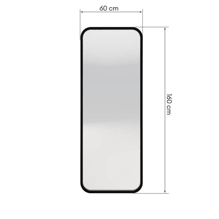 Specchio SIMPLE II 60x160 cm, cornice nera in legno