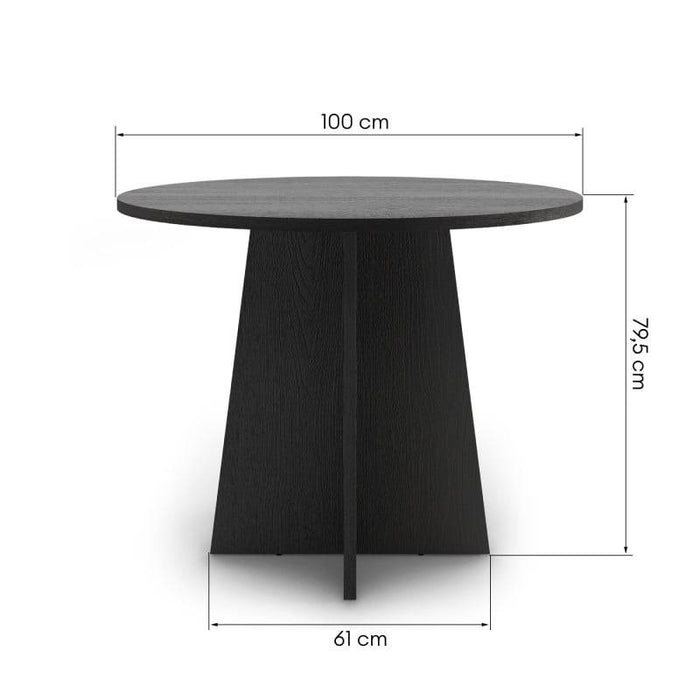Tavolo rotondo ERLO 100 cm Nero