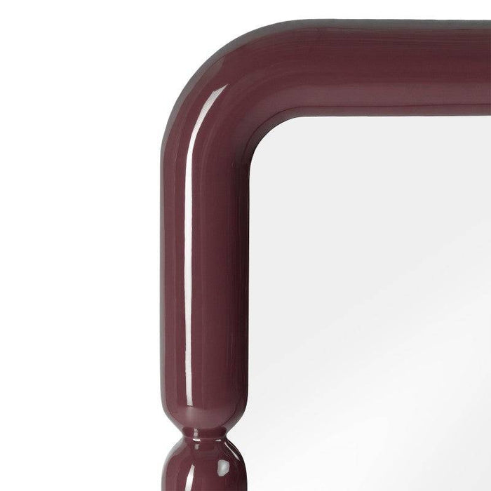 Specchio AVIN quadrato 90x90 cm, bordeaux lucido