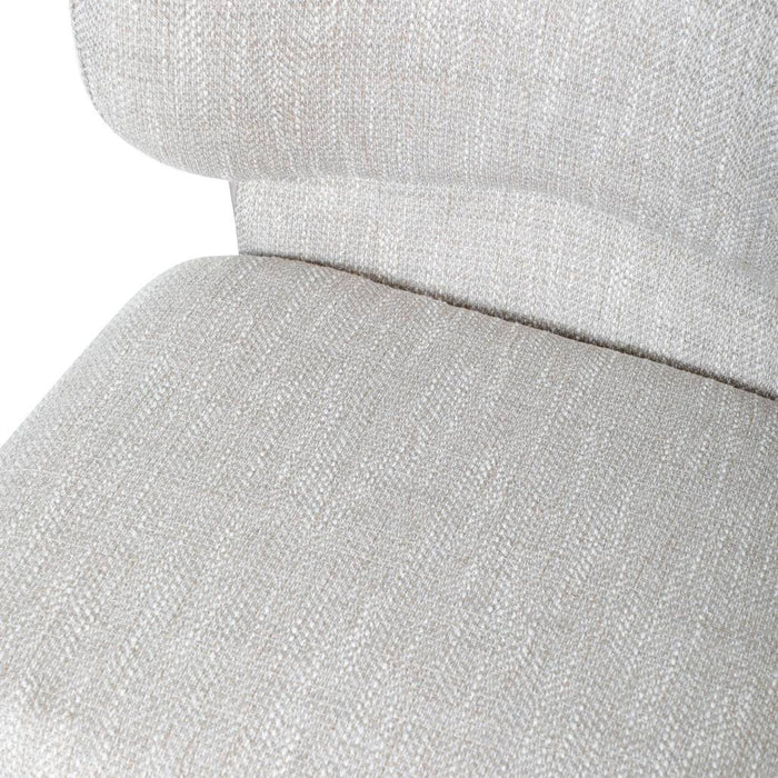 Poltrona rivestita BIZZA, beige e grigio