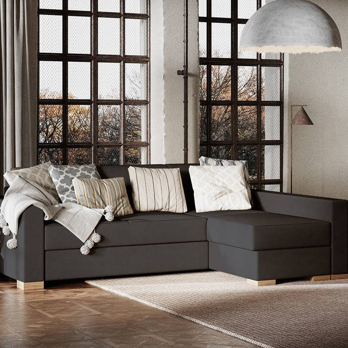 Divano Letto Angolare STABLE R - Grigio Lilla
